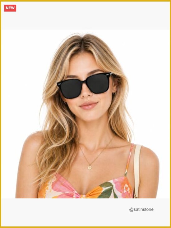 Retro Square Polarized Sunglasses UV400 Lightweight Acetate Nylon main image 6